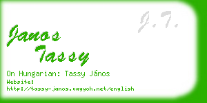 janos tassy business card
