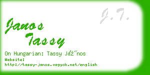 janos tassy business card